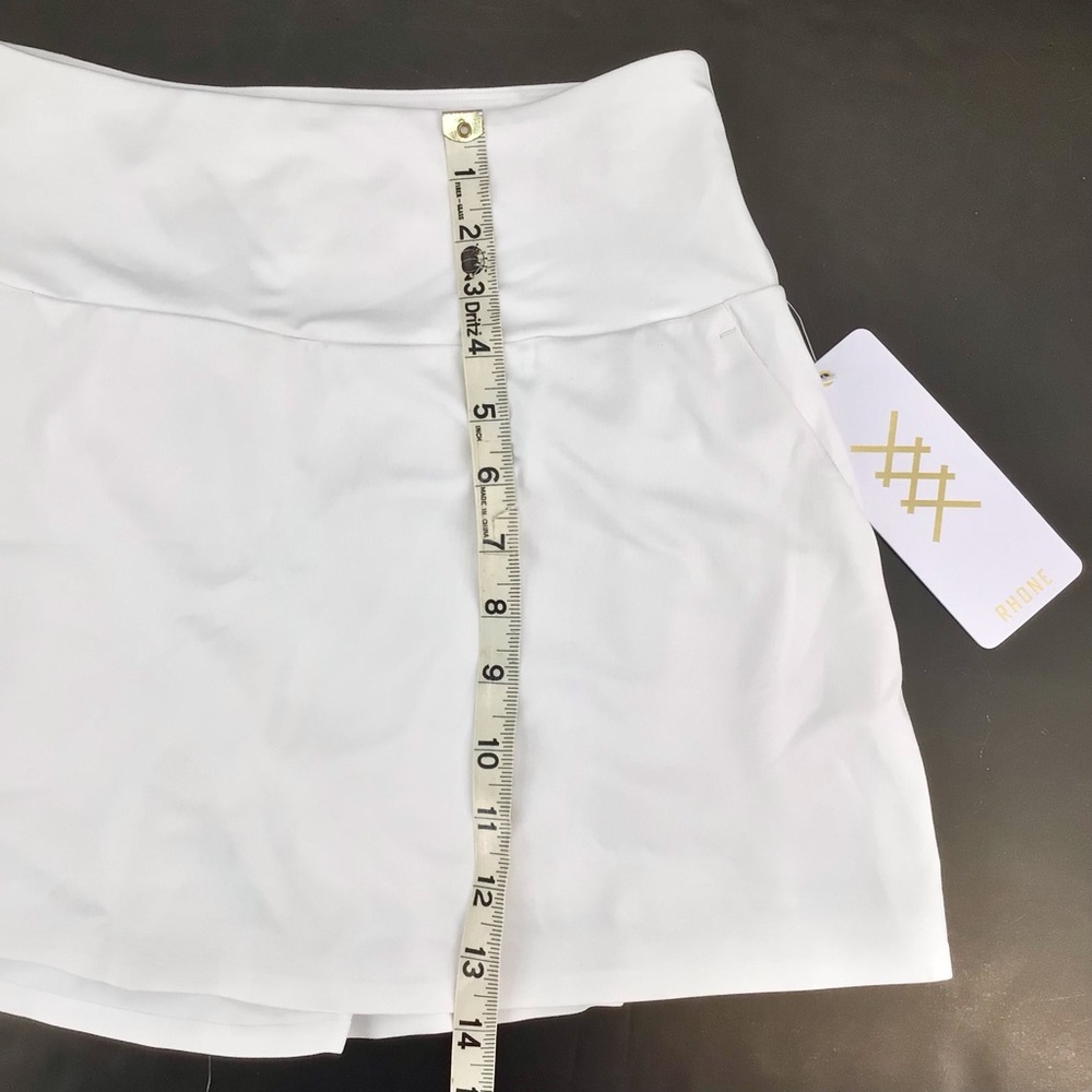 RHONE Course to Court 14-Inch Sport Skort Snow White Size Small - Picture 7 of 12